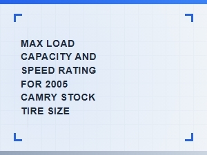 Max Load and Speed Rating for Stock Tire Size
