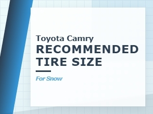 Choosing the Right Snow Tire Size for Your Toyota Camry